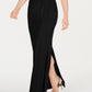 Adrianna Papell Women's Blouson Cowlneck Gown Black Size 0