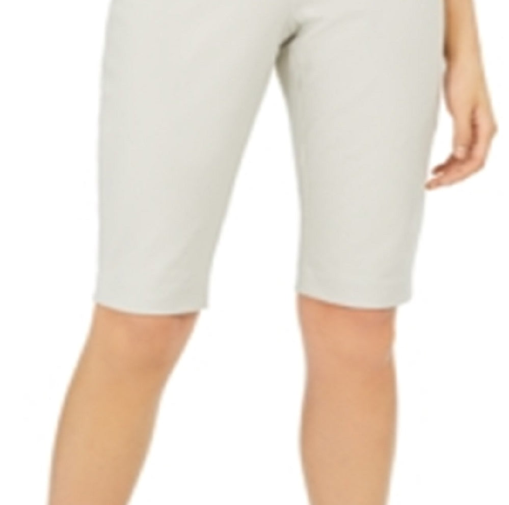 INC International Concepts Womens Belted Slim Bermuda Shorts Brown Size 4