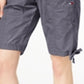 Tommy Hilfiger Women's Casual Shorts Rolled Convertible Cargo Bermuda Shorts Gray Size Medium