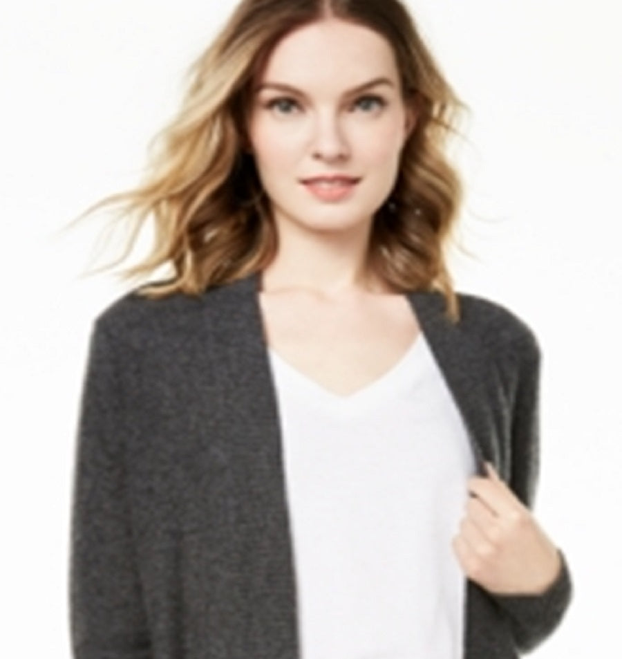 Charter Club Women's Nicki Cashmere Open Front Cardigan Gray Size Petite XL