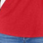 Charter Club Women's Cotton Embroidered T-Shirt Red Size Petite XL