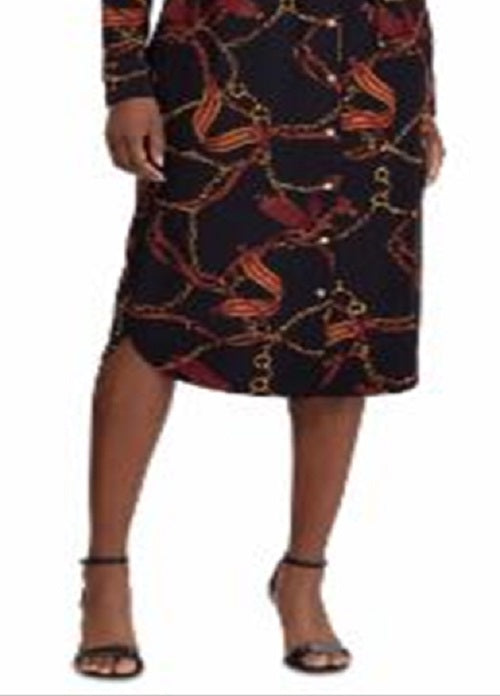 Ralph Lauren Women's Kerrojan Printed Shirtdress Black Size Large
