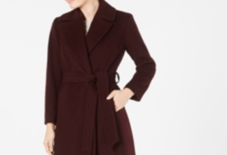 Forecaster Women's Wool Blend Long Maxi Coat Red Size 18