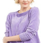 Style & Co Women's Chenille Sweater Purple Size Petite XL