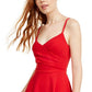 Trixxi Juniors' Ruched Sleeveless Fit & Flare Dress Red Size 2XL