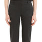 Theory Women's Knit Twill Houndstooth Trouser Pants Black Size 2