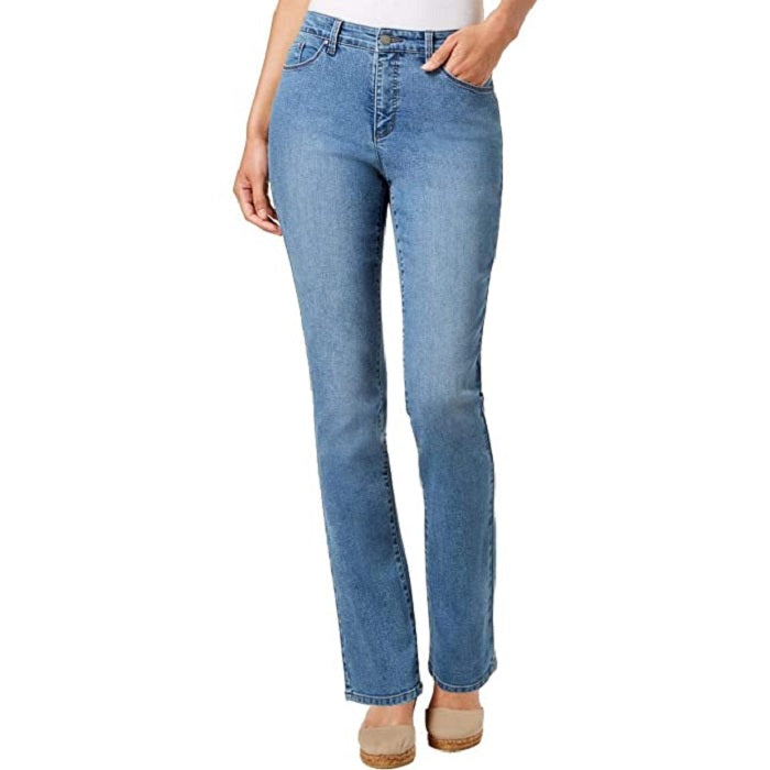 Charter Club Women's Lexington Straight Leg Jeans Blue Size 16 SHORT