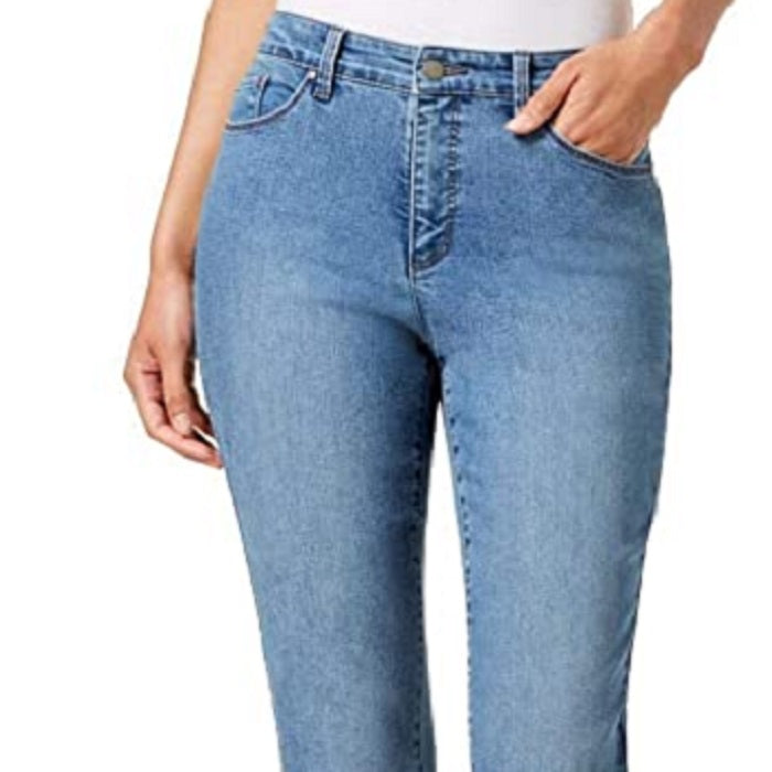 Charter Club Women's Lexington Straight Leg Jeans Blue Size 16 SHORT