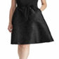 Ralph Lauren Women's Special Occasion Floral Jacquard Self Tie Sleeveless Fit & Flare Dress Black Size 16P