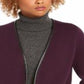 Charter Club Women's Milano Cotton Open-Front Cardigan Purple Size Large