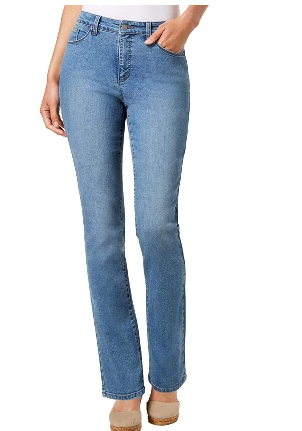 Charter Club Lexington Straight-Leg Jeans Pasadena Wash Size 14S