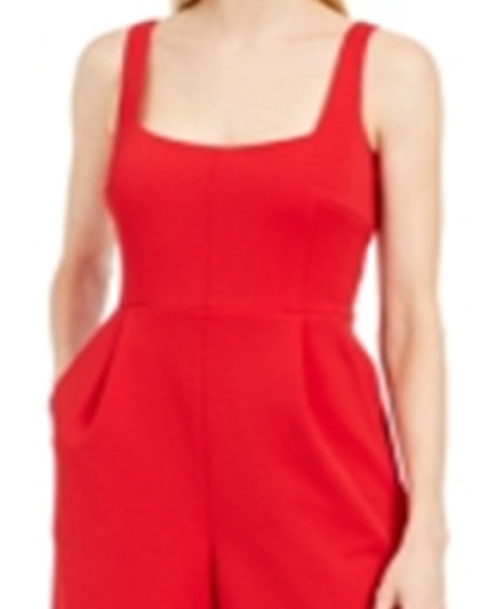 Calvin Klein Women's Sleeveless Evening Jumpsuit Red Size 12