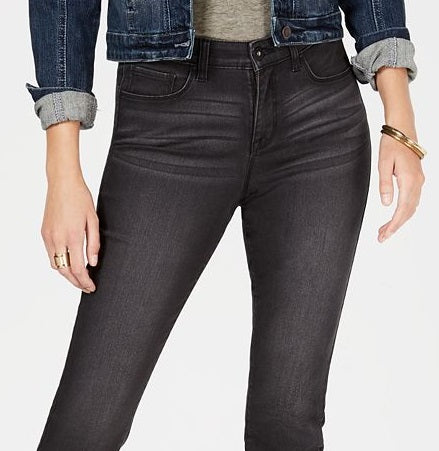 Style & Co Women's Curvy Tummy Control Skinny Jeans Black Size 6P