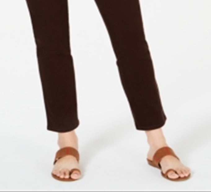 Style & Co Women's Tummy Control Slim Leg Jeans Brown Size 14