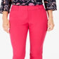 Charter Club Women's Newport Tummy Control Cropped Pants Pink Size 6