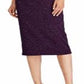 Ralph Lauren Women's Glitter Faux Wrap Long Sleeve V Neck Below the Knee Sheath Formal Dress Purple Size 10