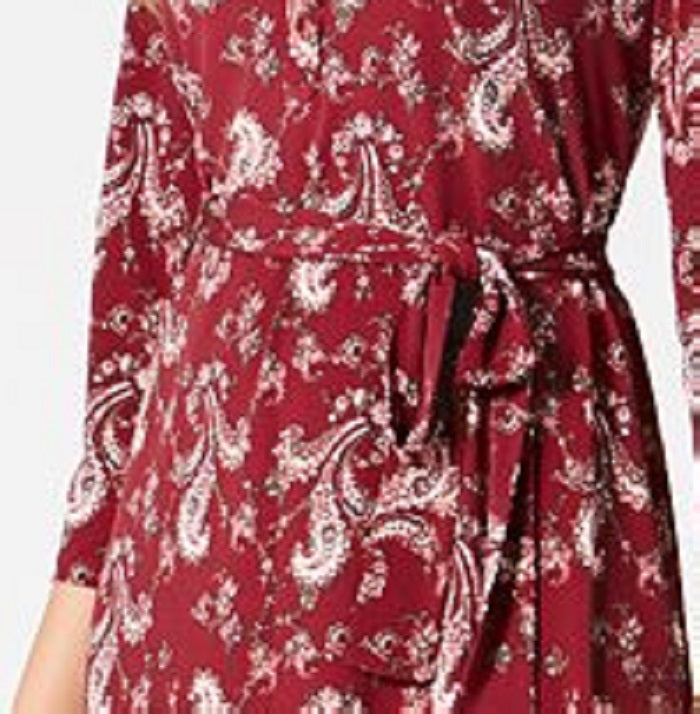 Charter Club Women's Printed Polo Shirtdress Red Size Petite XL