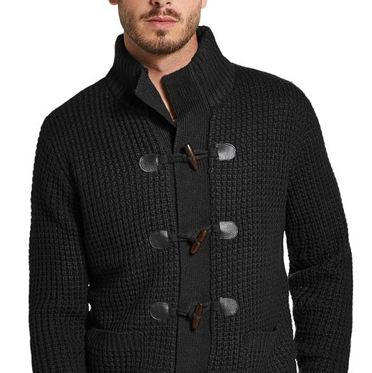 Weatherproof Vintage Men's Toggle Waffle Stitch Swacket Black Size Small