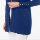 JM Collection Women's Open Front Cardigan Blue Size Medium