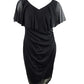 Connected Women's Plus Size Metallic Popover Dress Black SIze 14W