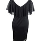 Connected Women's Plus Size Metallic Popover Dress Black SIze 14W