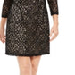 Jessica Howard Women's Petites Sequin Short Shift Dress Black Size 4P