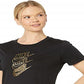 Nike Women's Statement Shine T-Shirt Black Size X-Small