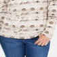 Karen Scott Women's Watercolor Scoop Neck Top Brown Size S