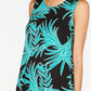 Alfani Women's Printed Tulip Hem Dress Green Size Petite L