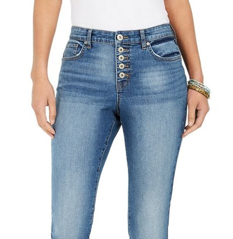 Style & Co Women's Button Fly Boot Cut Jeans Blue Size 2