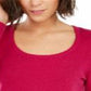 INC International Concepts Women's Cashmere Puff Sleeve Sweater Pink Size Small
