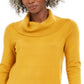 JM Collection Women's Cowl Neck Sweater Gold Size M