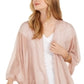 INC International Concepts Women's Knit Ruana Jaket Pink One size