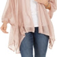 INC International Concepts Women's Knit Ruana Jaket Pink One size