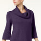 Karen Scott Women's Cowlneck Tunic Purple Size Small