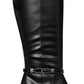 Karen Scott Women's Hollee Fabric Almond Toe Knee High Fashion Boots Black Size 9 M