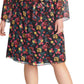 Rachel Roy Women's Trendy Plus Emma Floral Print Dress Black Size 1X