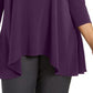 Alfani Women's Solid Swing Top Purple Size Petite L