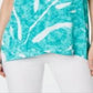 Alfani Women's Printed High Low Crossover Top Green Size Petite Small