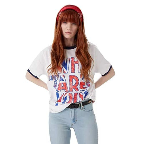 Wrangler Women's & Lyric CULTURE'S Peace Love & Rock Top White Size S