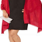 INC International Concepts Women's Reversible Shine Wrap Sweater Red Size Regular