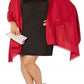 INC International Concepts Women's Reversible Shine Wrap Sweater Red Size Regular