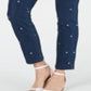 Charter Club Women's Embroidered Bristol Skinny Ankle Jeans Blue Size 8