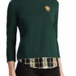Ralph Lauren Women's Layered Jersey Sweatshirt Green Size Small