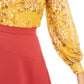 Alfani Women's Animal Print Shirt Yellow Size Petite L
