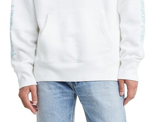 Levi's Men's Graphic Pullover Hoodie White Size Medium