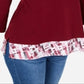 Karen Scott Women's Layered Look Solid Plaid Top Red Size X-Small
