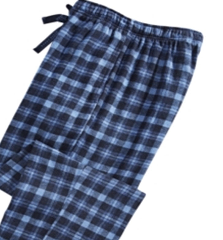 Perry Ellis Men's Flannel Comfort Fit Sleep Pant Blue Size Small
