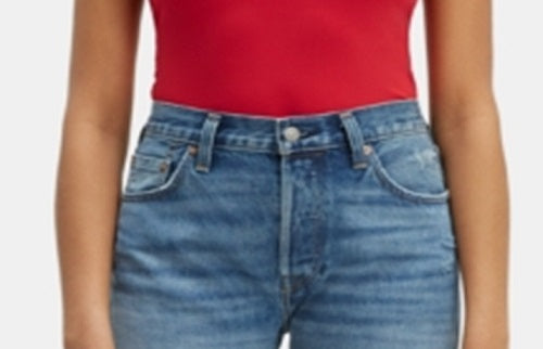Levi's Women's Sleeveless Full Coverage Bodysuit Red Size S