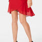 SL Fashions Women's Embellished Shoulders Sleeveless Scoop Neck Above the Knee Evening Fit Flare Dress Red Size 18